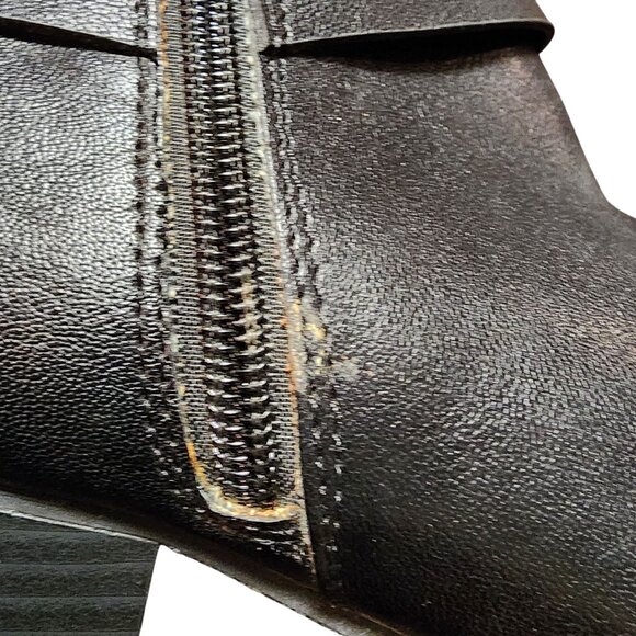 LC Lauren Conrad Black Ankle Boots With Side Zippers & Low Heels size 9.5M - Picture 7 of 8